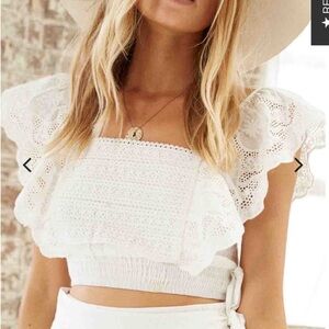 Somedays Lovin White Crop Top